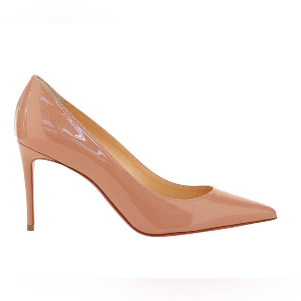 Christian Louboutin Kate 85 patent nude. 37